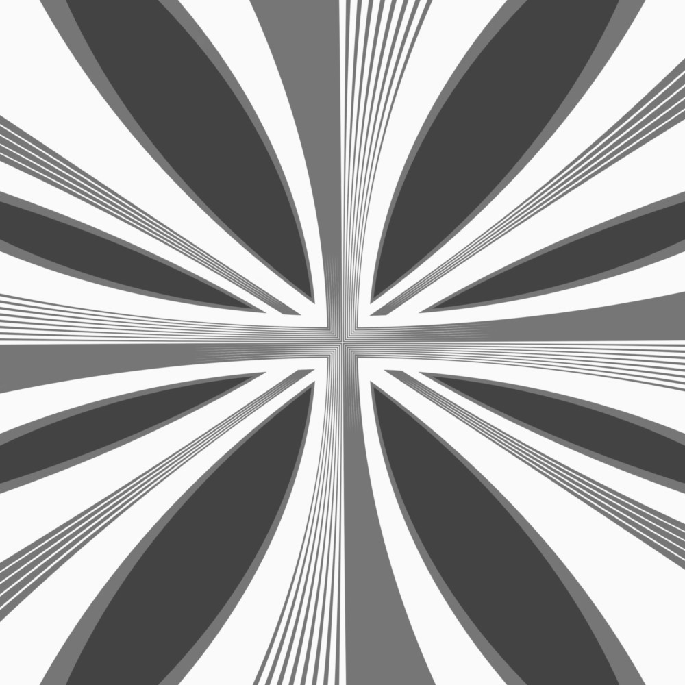 A dark gray square covered in intersecting gray and white lines.